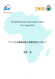 アフリカの構造転換と強靭性強化に向けて 吉澤 啓