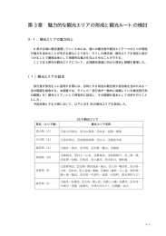 第 3 章 魅力的な観光エリアの形成と観光ルートの検討