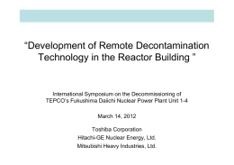 Development of Remote Decontamination Technology in the