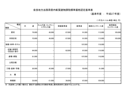 奈良地方法務局管内新築建物課税標準価格認定基準表 (基準年度