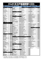 バンドスコア高価買取リスト