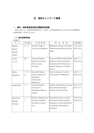 III. 研究ネットワーク事業