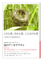鳥のアーキテクチャ - 東京大学総合研究博物館