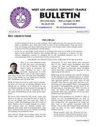 Dec 2012 PDF Bulletin - West Los Angeles Buddhist Temple