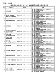 一般社団法人日本アマチュア無線連盟千葉県支部行事日程 平成27年度