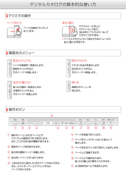 Page 1 デジタルカタログの基本的な使い方 |マウスでの操作 ページめくり