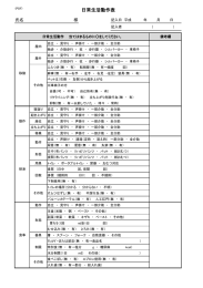 日常生活動作表