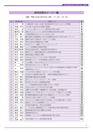 研究成果のテーマ一覧