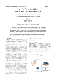 ウェアラブルセンサを用いた 固有値変化による化粧動作の分類