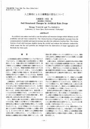 人工降雨による土壌構造の変化について