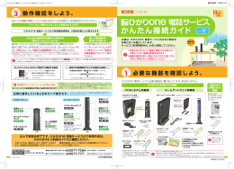 ひかりone 電話サービス かんたん接続ガイド