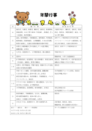 平成27年度 年間行事計画