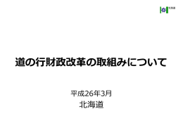 道の行財政改革の取組みについて