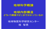 地球科学概論 地球内部構造