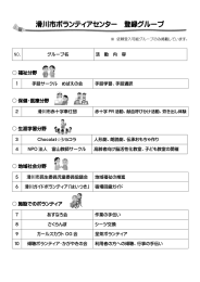 滑川市ボランティアセンター 登録グループ