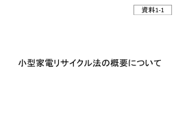 小型家電リサイクル法の概要について