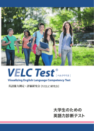 VELC Test パンフレット - VELC TEST ベルクテスト