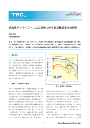 結晶性ポリマーフィルムの延伸に伴う高次構造変化の解析