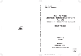 南スーダン共和国 基礎的技能・職業訓練強化