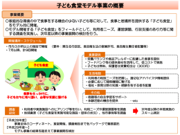 参考：子ども食堂モデル事業の概要