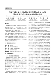 印刷工場における旋回流誘引型置換換気方式と 混合空調方式の温熱