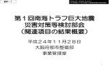 1 第1回南海トラフ巨大地震災害対策検討部会結果概要 [PDF