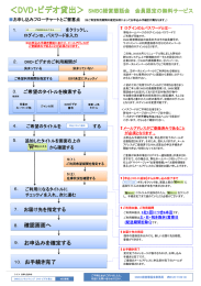 確認画面へ お申込みを確定する お手続き完了 ＜DVD・ビデオ貸出