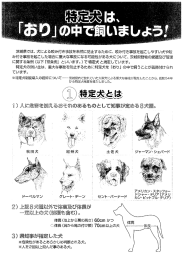 茨城県では、 犬による咬み付き事故を未然に防止するために、 咬み付き