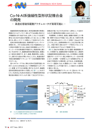 Co-Ni-Al系強磁性型形状記憶合金の開発 (PDF:153KB)