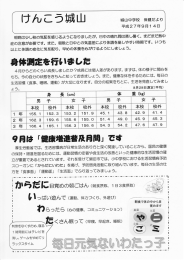 ーブ ん し つ 城 山 城山中学校 保健だより 平成27年9月ー 4日 朝晩は