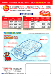 愛車をいつまでも快適に乗り,虎けるために、安心の 「延長保証」 をご用意。