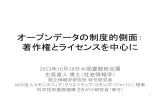 オープンデータの制度的側面：著作権とライセンスを