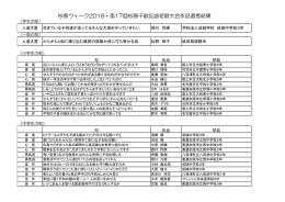 杉原ウィーク2016・第17回杉原千畝記念短歌大会作品選考