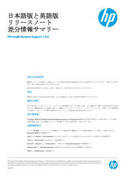 日本語版と英語版 リリースノート 差分情報サマリー