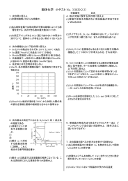 固体化学 小テスト No．3