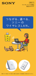 つながる、選べる、 ソニーの ワイヤレスLAN。