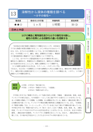 溶解性から液体の種類を調べる