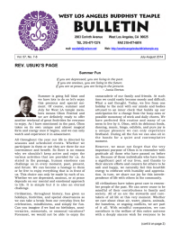 2014 July/August Bulletin - West Los Angeles Buddhist Temple