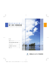 第12期 中間報告書 - 東京海上ホールディングス