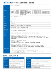 日本リークレス工業株式会社 会社概要 グローバルネットワーク