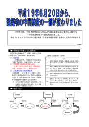 平成 19 年 6 月 20 日より建築基準法第7条の3に基づく 中間