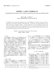 内陸地震による地表での断層変位分布 - 人間環境システム専攻