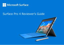 Surface Pro 4 Reviewer`s Guide（PDF）