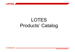 LOTES Products`Catalog