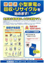 小型家電の回収・リサイクルを始めます！