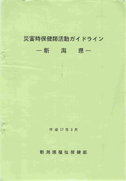 災害時保健師活動ガイ ドライ ン 一新 潟 県一