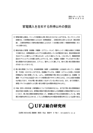 家電購入を左右する所得以外の要因