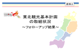 東北観光基本計画 の取組状況