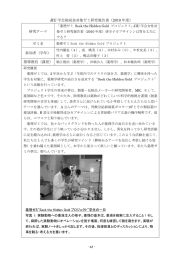 JIU 学会助成金対象ゼミ研究報告書（2010 年度） 研究テーマ ゼミ名