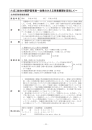 たばこ総合対策評価事業～効果のみえる事業展開を目指して～